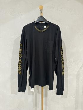 男款logo印花长袖T恤he009