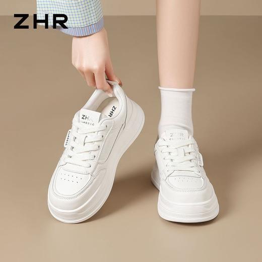 ZHR则则厚底内增高小白鞋女鞋春季新款超轻松糕底休闲运动鞋板鞋 商品图5