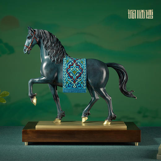 铜师傅《安达卢西亚马》办公室铜马摆件 家居装饰品 搬家开业礼物 商品图0