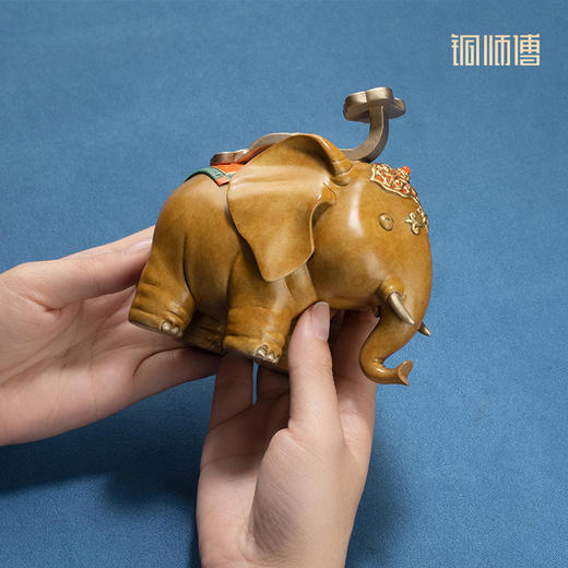铜师傅 铜摆件《吉象如意》家居饰品 客厅装饰品桌面礼物摆件 商品图5