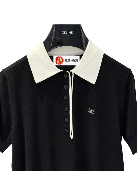 女款刺绣针织短袖polo衫he008 商品图2