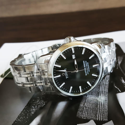 【99新】TITONI 梅花83188 S-660天文台认证自动机械机芯日期显示41MM（男款）Master Series 大师系列精钢170426NJ65 商品图5