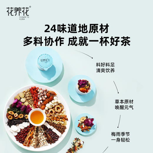 严选 | 花养花五指毛桃玫瑰茯苓茶 500g*1盒 内含30罐 赠：手提袋*1+茶包袋*30枚+重瓣红玫瑰12g*1盒 商品图4