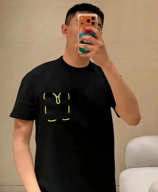 男款口袋抽绳短袖T恤he011 商品图3