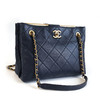 【95新】CHANEL香奈儿藏蓝色牛皮菱格双面tote托特包单肩包女士210426AK02 商品缩略图2