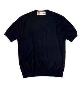 男款羊绒短袖针织衫he013