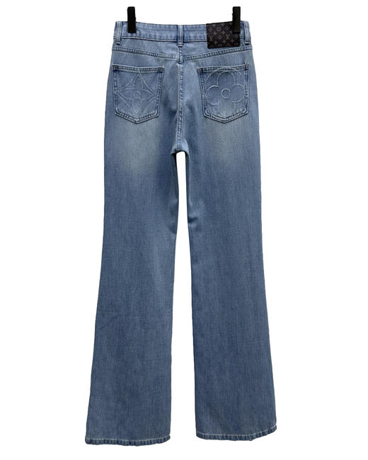 女款刺绣微喇牛仔裤长裤la 商品图1