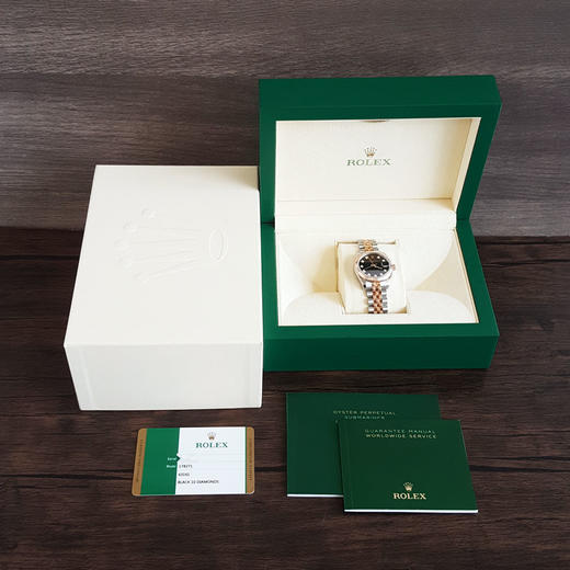 【95新】ROLEX劳力士178271-0017天文台认证自动机械机芯日期显示31MM（女款）女装日志系列蚝式钢（18k玫瑰金表圈）  110426NJT12 商品图1