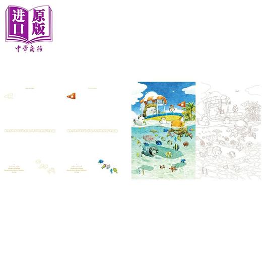 【中商原版】熊之国的可爱熊涂色明信片书 填色书 ちっぷ 日文原版日韩 くま国のくま塗り絵POSTCARD BOOK 大人の塗り絵シリーズ 商品图3