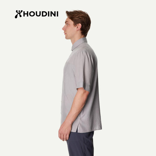 HOUDINI胡丁尼Tree Shortsleeve树男户外凉感莱赛尔天丝衬衫短袖 860051 商品图8