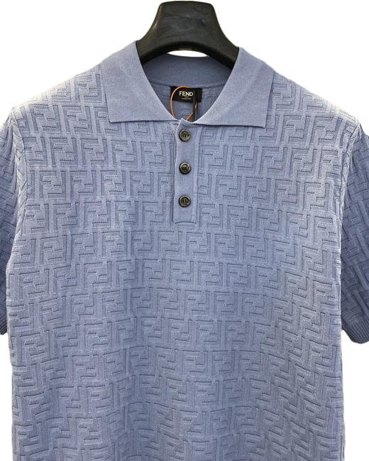 男款FF针织提花短袖polo衫la011 商品图2