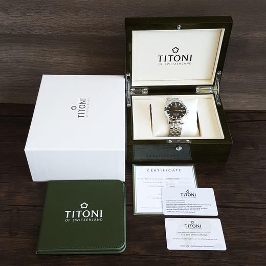 【99新】TITONI 梅花83188 S-660天文台认证自动机械机芯日期显示41MM（男款）Master Series 大师系列精钢170426NJ65 商品图1