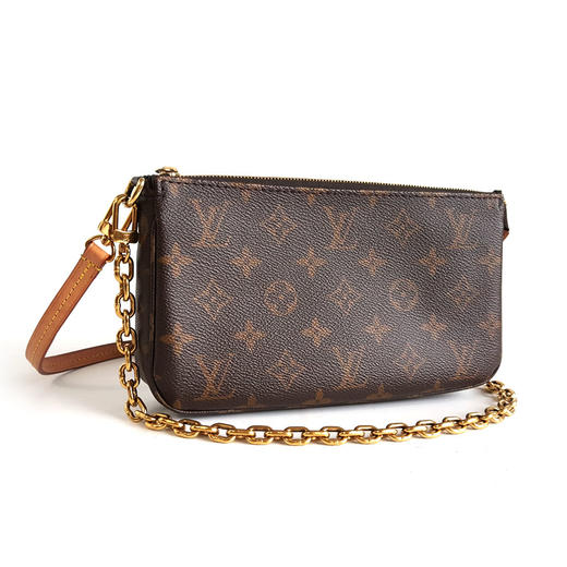 【95新】LV路易威登M82766老花新款双肩带大麻将腋下包链条单肩包女士210426HS13 商品图2