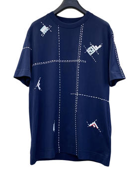 男款logo刺绣短袖T恤la011