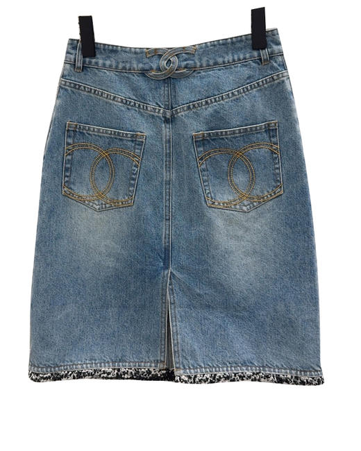 女款拼接花边刺绣牛仔短裙la025 商品图1