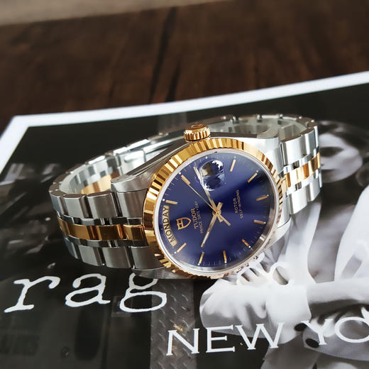 【95新】TUDOR帝舵M76213-0034自动机械日期显示、星期显示36MM（男款）王子与公主系列 精钢（18k黄金表圈）220426NJS14 商品图5