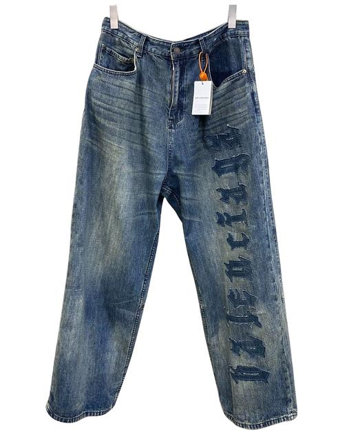 男款刺绣水洗牛仔裤长裤la004 商品图0