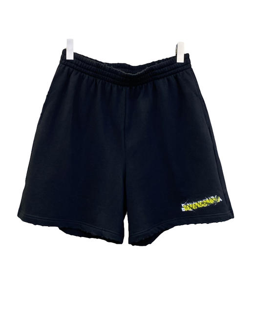 中性款破损印花短裤he004 商品图0