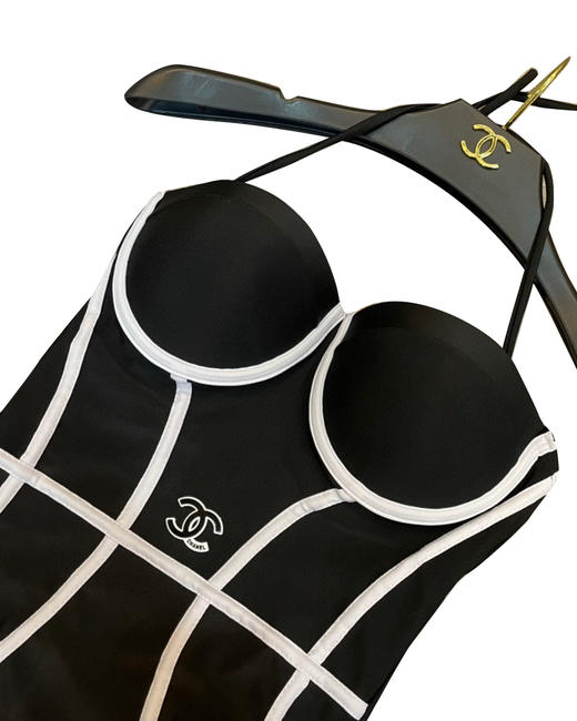 女款挂脖连体泳衣he025 商品图2