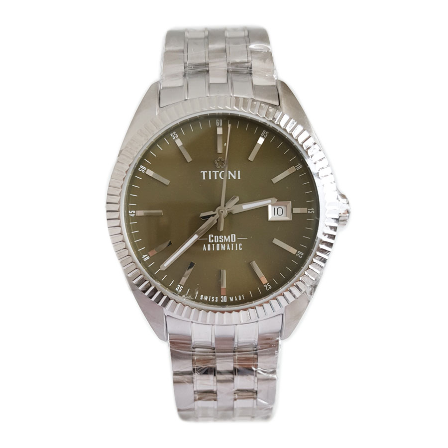 【99新】TITONI 梅花879 S-660自动机械机芯日期显示41MM（男款）COSMO宇宙系列精钢170426NJ90