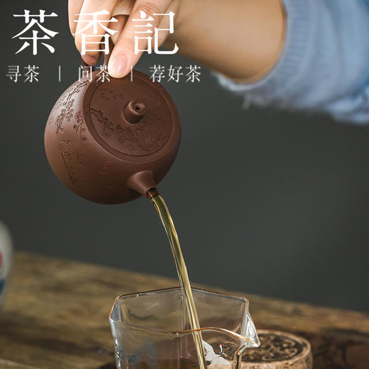 茶香记乘风阁紫泥【滴水穿石】井栏紫砂壶150ml泡茶壶茶室茶具经典器型文人刻绘 商品图2