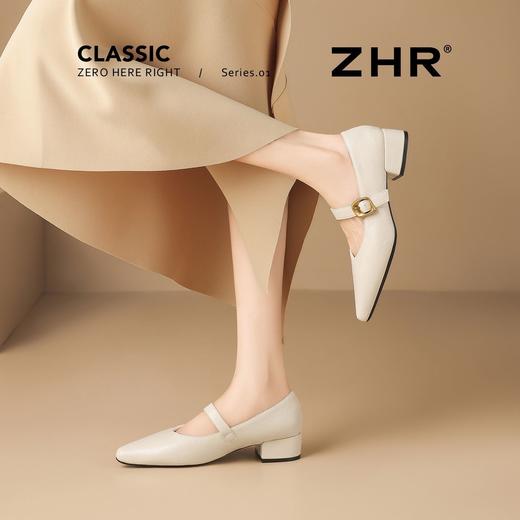 ZHR法式尖头一字扣带玛丽珍鞋女鞋2026新款百搭通勤轻便浅口单鞋 商品图6