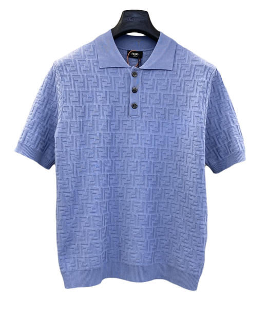 男款FF针织提花短袖polo衫la011 商品图0