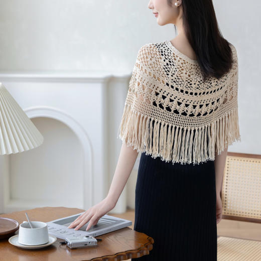 苏苏姐家风吟腰饰手工diy钩针披肩编织蕾丝线毛线团材料包 商品图3