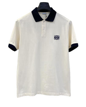 中性款拼色刺绣短袖Polo衫ba014