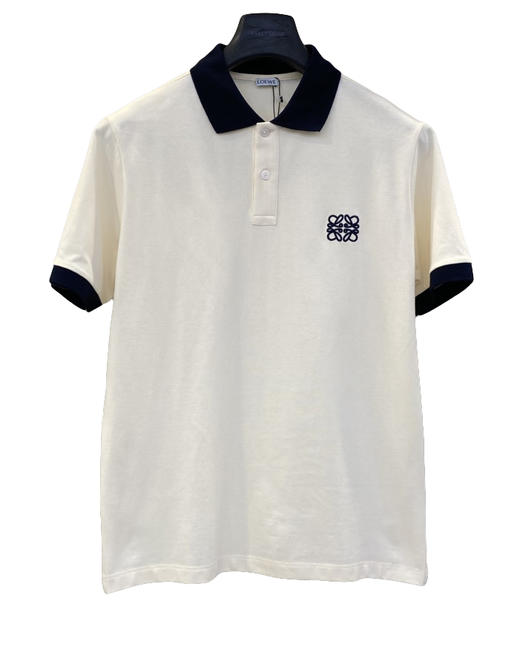 中性款拼色刺绣短袖Polo衫ba014 商品图0