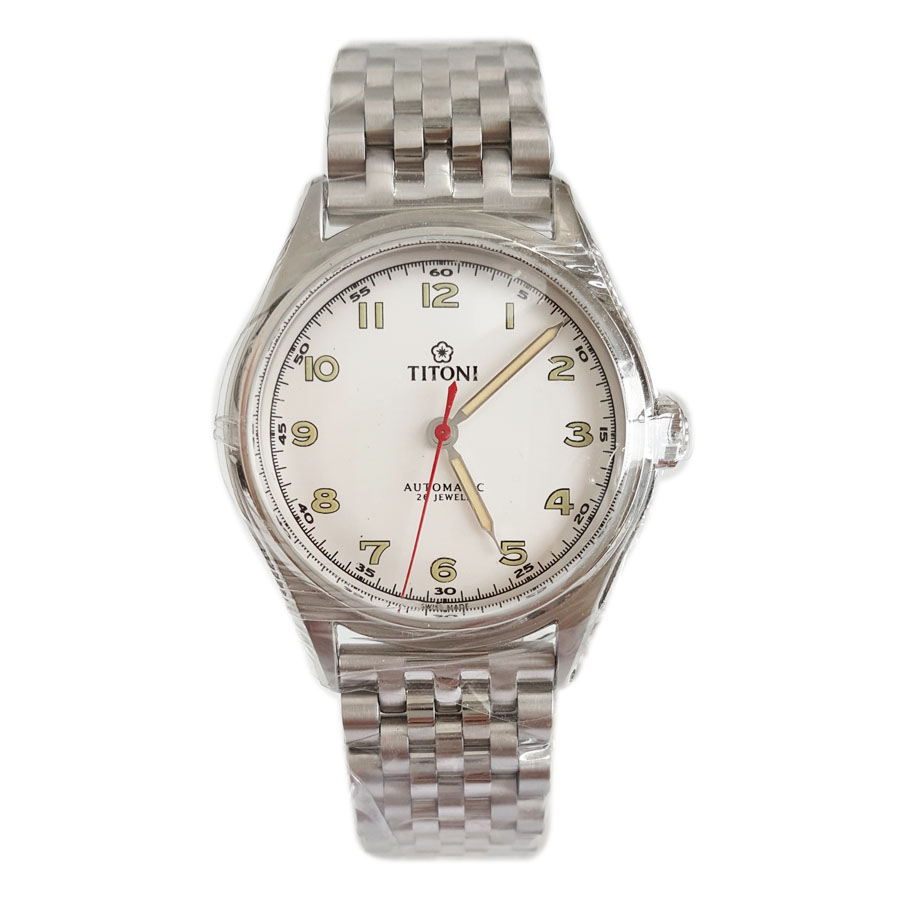 【全新】TITONI 梅花83019 S-639自动机械机芯39MM（男款）Heritage传承系列精钢180426NJ60