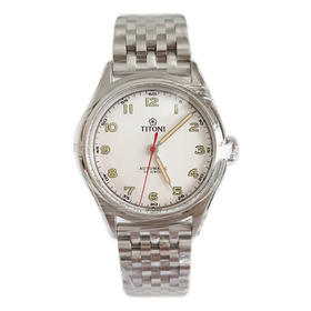 【全新】TITONI 梅花83019 S-639自动机械机芯39MM（男款）Heritage传承系列精钢180426NJ60