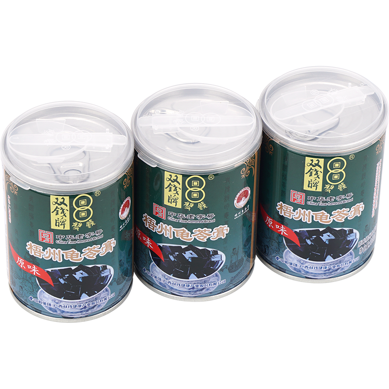 双钱原味罐装龟苓膏250g*3罐/6罐广西梧州特产休闲零食下午茶