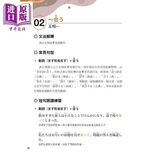 【中商原版】跟读学日检文法N3 跟讀學日檢文法N3 SHADOWING跟读法 快速掌握最高频率N3文法试题 附QR码线上音档随刷随听 商品图3