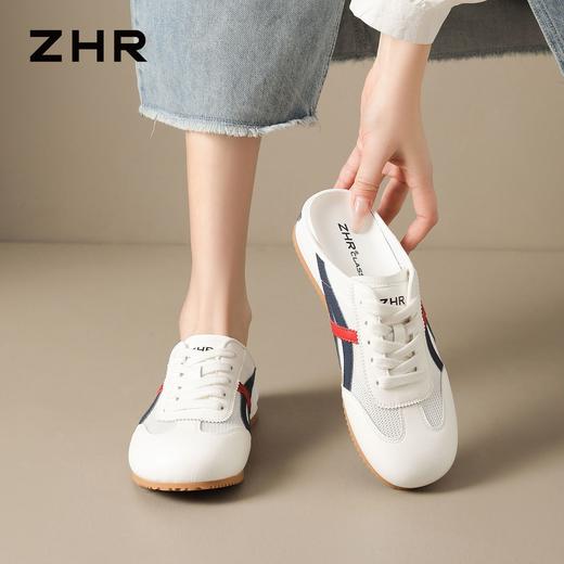 【猪皮垫】ZHR则则懒人一脚蹬包头拖2026夏季新款简约透气勃肯鞋 商品图7