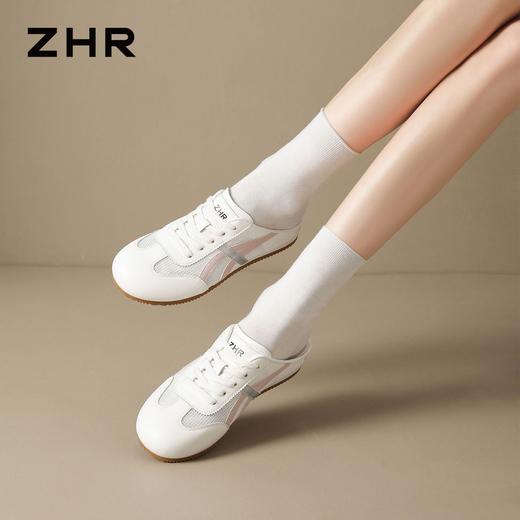 【猪皮垫】ZHR则则懒人一脚蹬包头拖2026夏季新款简约透气勃肯鞋 商品图6