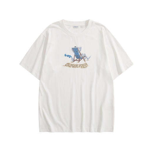 男款中厚棉质印花刺绣短袖T恤ba007 商品图0