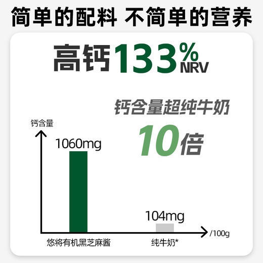悠将 有机黑芝麻酱200g/瓶 商品图1