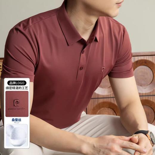【专柜款】皮尔卡丹桑蚕冰丝POLO衫 夏季新款商务休闲翻领polo衫 商品图7