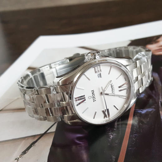 【全新】TITONI 梅花83908 S-619自动机械机芯日期显示40MM（男款）Airmaster空中霸王系列精钢170426NJ128 商品图5