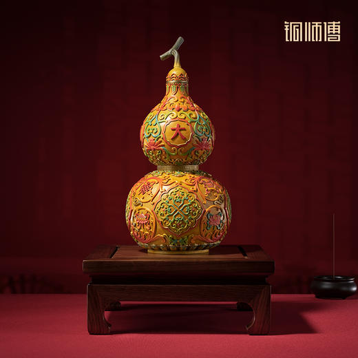 铜师傅 铜摆件《大吉大利葫芦》桌面客厅办公室家居装饰品摆件 商品图0