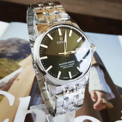 【99新】TITONI 梅花83188 S-660天文台认证自动机械机芯日期显示41MM（男款）Master Series 大师系列精钢170426NJ65 商品图3