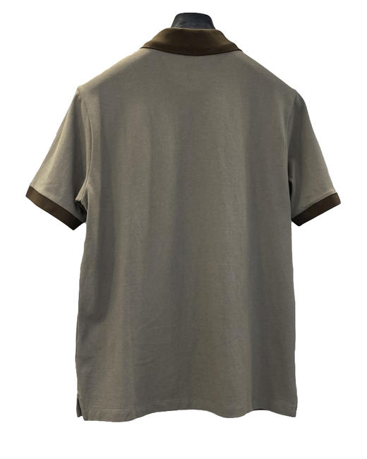 中性款拼色刺绣短袖Polo衫zo014 商品图1