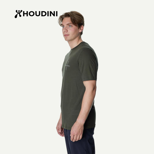 HOUDINI 胡丁尼 Tree Message Tee 树语 男款速干短袖T恤231024/840049 商品图4
