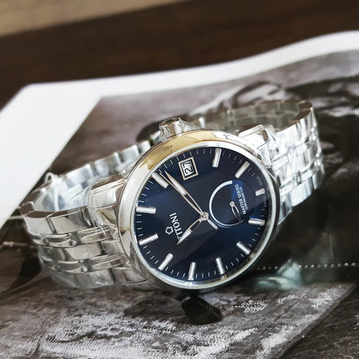 【全新】TITONI 梅花94388 S-675天文台认证自动机械机芯日期显示、动力储备显示41MM（男款）Master Series 大师系列精钢180426NJ58 商品图5