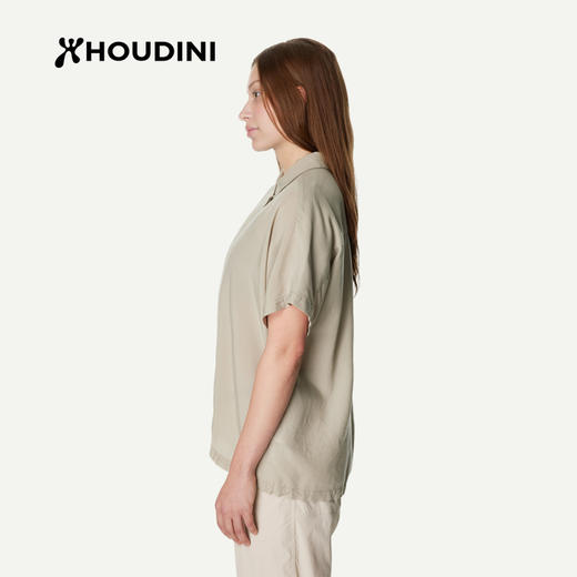 HOUDINI胡丁尼 Tree Top 树 女户外快干凉爽休闲天丝短袖T恤衬衫 860010 商品图11