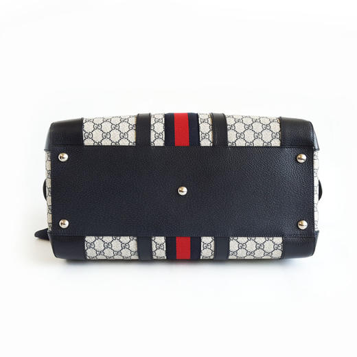 【95新】Gucci古驰724642老花拼深蓝色savoy旅行袋手提单肩包中性款200426TJ20 商品图6