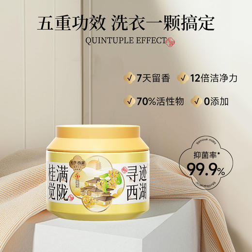 行走的烟雨江南香！“中华老字号 下单赠体验装” 【船牌 5D寻迹西湖洗衣凝珠】 5合1持久留香 虎跑龙井/桂满觉陇 感受烟雨江南 寻一抹独特香味 穿西湖香 品江南美 25颗/盒 商品图5