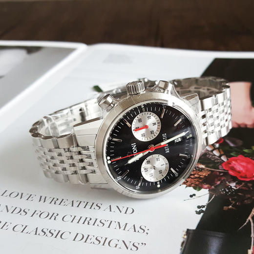 【99新】TITONI 梅花94020 S-681自动机械机芯日期显示、计时41MM（男款）Heritage传承系列精钢180426NJ51 商品图5