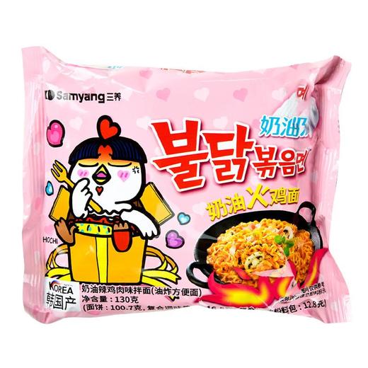 三养 奶油辣鸡肉味拌面（油炸方便面）130g/袋 商品图0